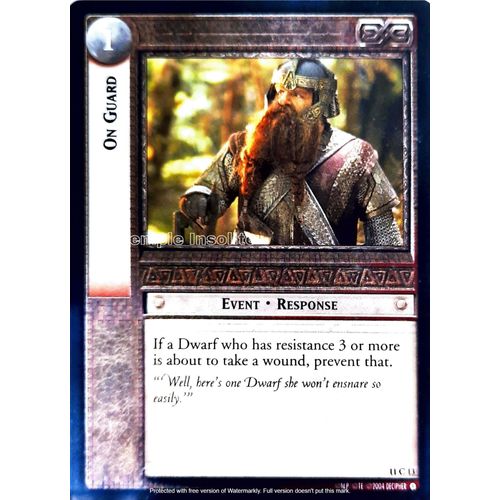 Carte Le Seigneur Des Anneaux : Shadows - On Guard 11 C 13