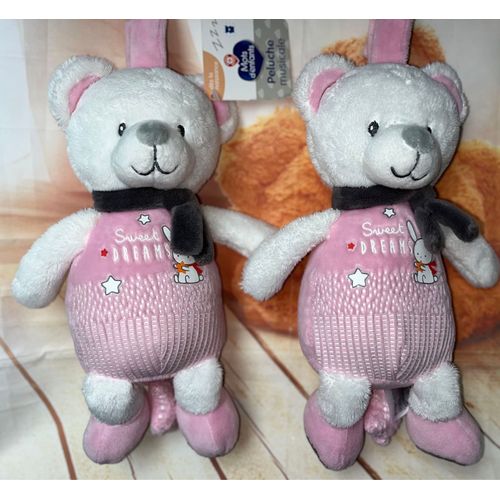 Doudou Ours Musical Rose Mots D¿Enfants Lot De Deux Jouets Doudous Oursons Roses Sweet Dreams Boîte À Musique Bébé 