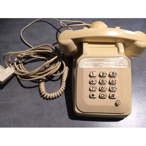 Téléphone SOCOTEL S63 à touche vintage beige