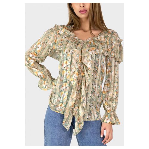 Blouse Imprimé Floral Blanc Femme