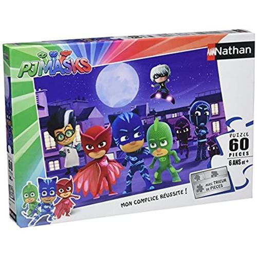 Nathan Pj Masks Puzzle-Pyjamasques Contre Les Super Méchants-60 Pièces, 86585