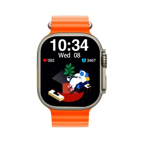 Smart Watch Bracelet S9 Ultra2 Grand Écran De 2.19 Pouces Orange Hagaethi Compatible Avec Ios Android-Appel Gestuel Appels Bluetooth Montre De Sport Fréquence Cardiaque Offre Un Ecouteur Bluetooth