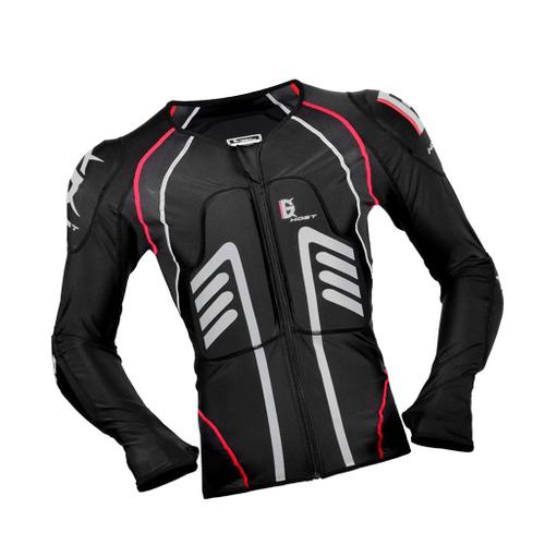 XXL Sharplace Veste De Motocross Moto Sports Pour Hommes Blouson Protection de Maotard Avec Armure De Dorsale Épaules Coude Avant-Bras Noir 