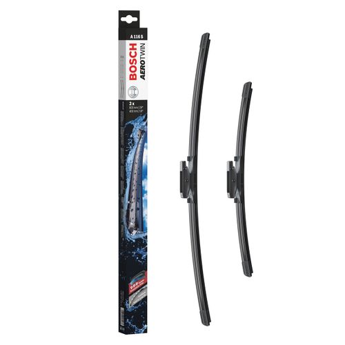 Bosch Balais D'essuie-Glace Plats Aerotwin A116s, Longueur: 600mm/400mm - 1 Paire De Balais Avant