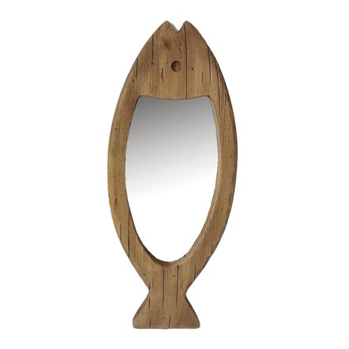 Miroir poisson en bois recyclé Petit modèle
