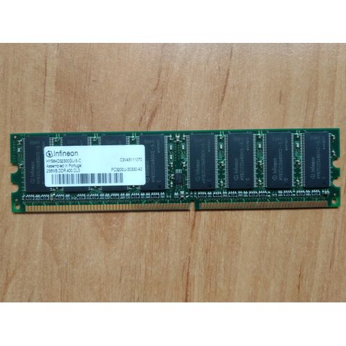 Mémoire Infineon 256Mb - HYS64D32300GU-5-C - PC3200 - 400 MHz- CL3 DDR1 Non-ECC