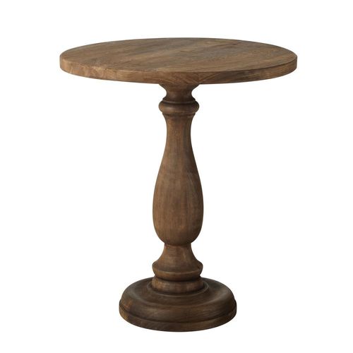 Guéridon En Bois De Manguier Marron Foncé H62