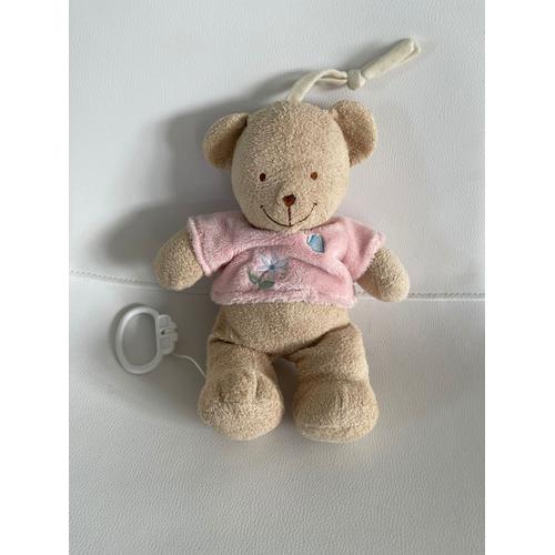 Peluche Musical Ours Tex Rose