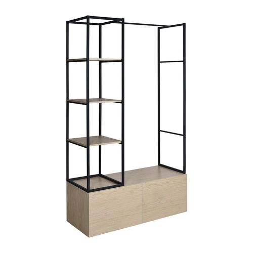 Portant Vêtements Bois Et Métal