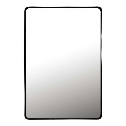 Miroir industriel rectangulaire en métal noir 75x110