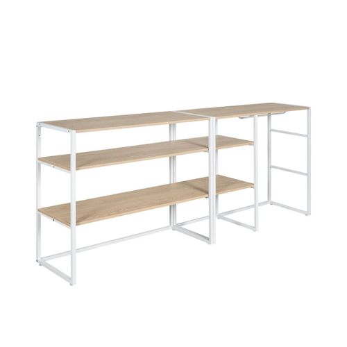 Lot De 2 Portants Vêtements Sous Combles Blanc Modulables