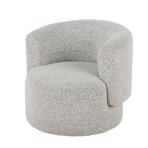 Fauteuil Bouclettes Gris Chiné