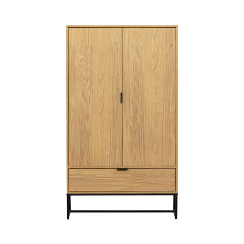 Buffet Haut 2 Portes 1 Tiroir En Bois H149cm - Bois Clair