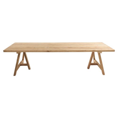 Table De Jardin En Teck Recyclé 12/14 Personnes L300
