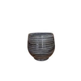 Cache-Pot Décoratif En Grès Noir H31