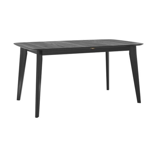 Table Rectangulaire 4/6 Personnes Extensible En Bois Noir 150/180 Cm