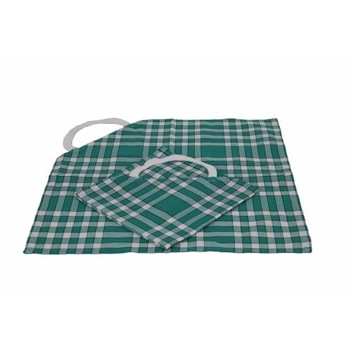 Lot De 2 Bavoirs Coton Carreaux Vichy Normand Vert 50x50