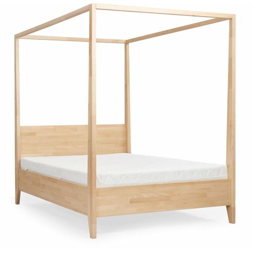 Lit Baldaquin Canopee Hêtre Bois Bois Clair