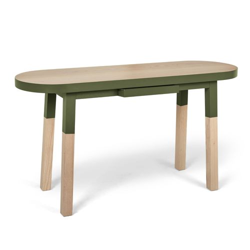 Console Ovale 140 Cm, 100% Frêne Massif