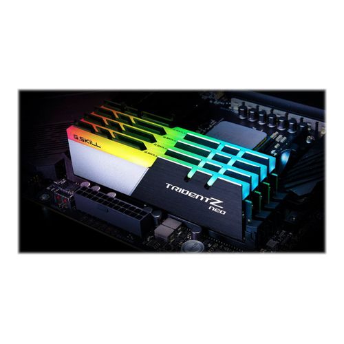 G.Skill TridentZ Neo Series - DDR4 - kit - 64 Go: 4 x 16 Go - DIMM 288 broches - 3600 MHz / PC4-28800 - CL18 - 1.35 V - mémoire sans tampon - non ECC - noir brossé, Noir aluminium brossé...