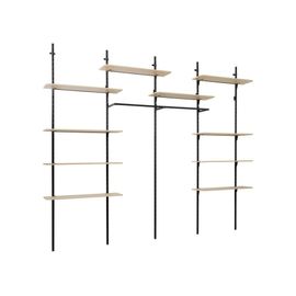 Dressing Ouvert Modulable En Bois Et Métal - Noir