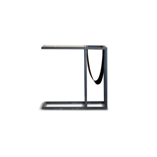 Table porte-revues en marbre noir