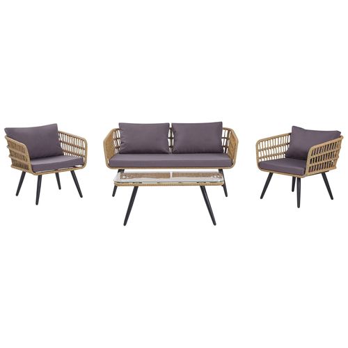 Set De Jardin Polyrotin Beige Fobello