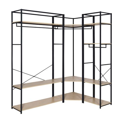 Portants Vêtements Bois Et Métal Noir - Lot De 3 -