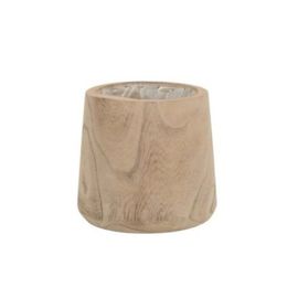Cache-Pot Bois De Paulownia + Plastique H19cm