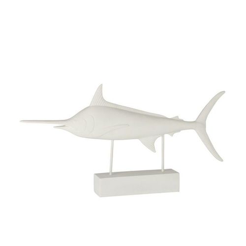 Espadon sur pied résine blanc H37,5cm