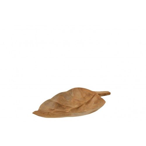 Plat feuille teck naturel L39,5cm
