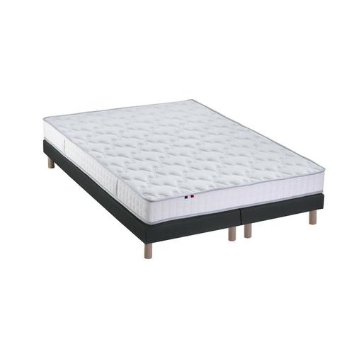 Ensemble Matelas Mousse Sommier Noir 160x200