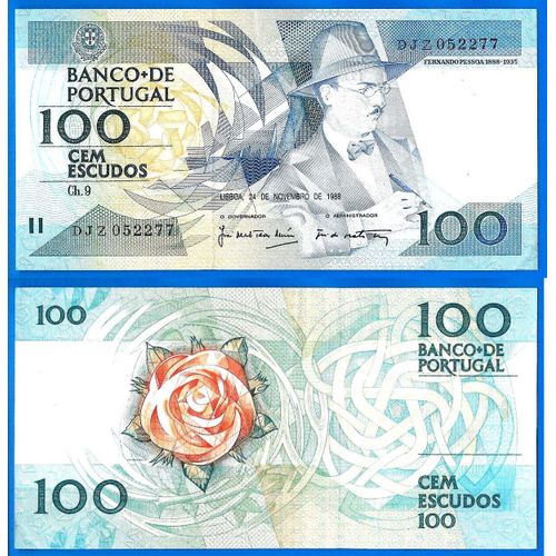 Portugal 100 Escudos 1988 Billet Escudo Pessoa Europe