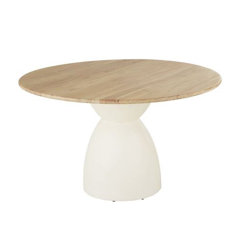 Table À Manger Ronde Bicolore 5/6 Personnes D130