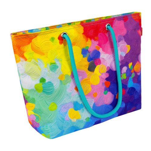 Sac cabas multicolore polyester 48 x 34 x 14 cm