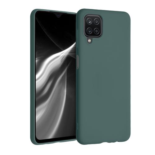 Kwmobile Coque Compatible Avec Samsung Galaxy A12 - Coque Housse Protectrice Pour Téléphone En Silicone Bleu Vert