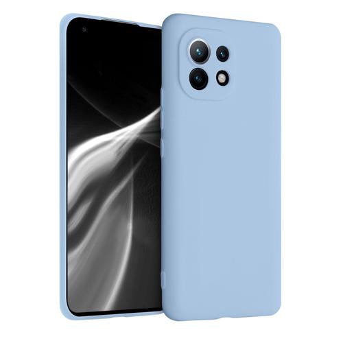 Kwmobile Coque Pour Xiaomi Mi 11 - Housse Protectrice Pour Téléphone En Silicone Bleu Clair Mat