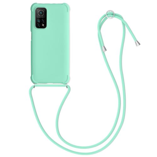 Kwmobile Coque Compatible Avec Xiaomi Mi 10t / Mi 10t Pro - Housse En Silicone Avec Collier Menthe Glaciale