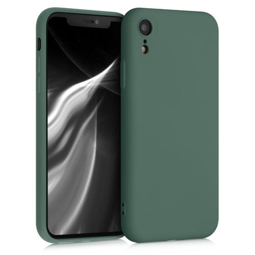 Kwmobile Coque Compatible Avec Apple Iphone Xr - Housse De Téléphone En Silicone Vert Sapin