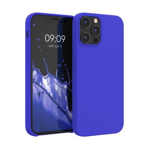 Kwmobile Coque Compatible Avec Apple Iphone 12 Pro Max - Coque Étui Silicone - Housse De Téléphone Bleu Roi