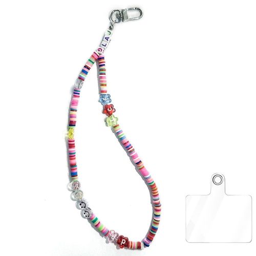Chaîne Pour Téléphone Portable, Chaîne Universelle Multicolore Avec Breloques Motif Sourire - E.F.Connection
