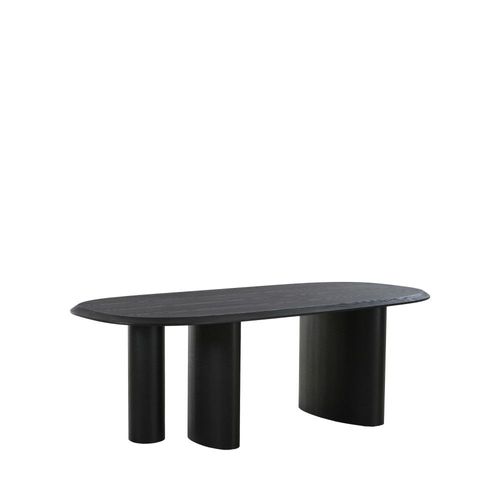 Table À Manger 8 Personnes Ovale En Bois - Noir