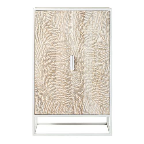 Buffet 2 Portes En Manguier Massif Sculpté