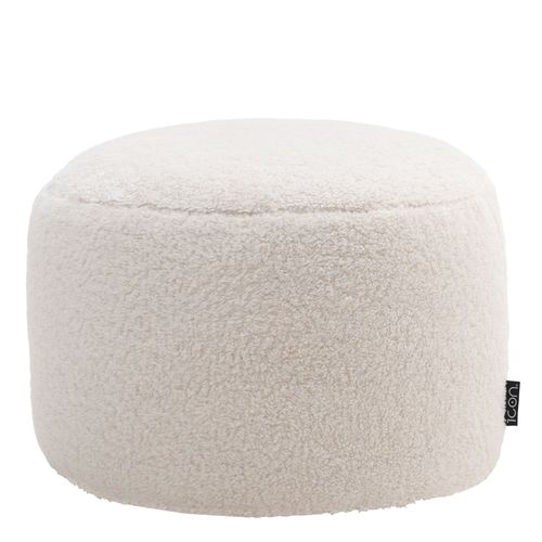 Pouf En Molleton Crème