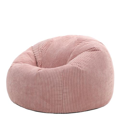 Pouf Velours Côtelé Rose