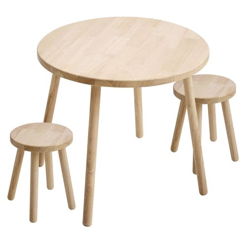 Table Ronde Et 2 Tabourets Pour Enfants