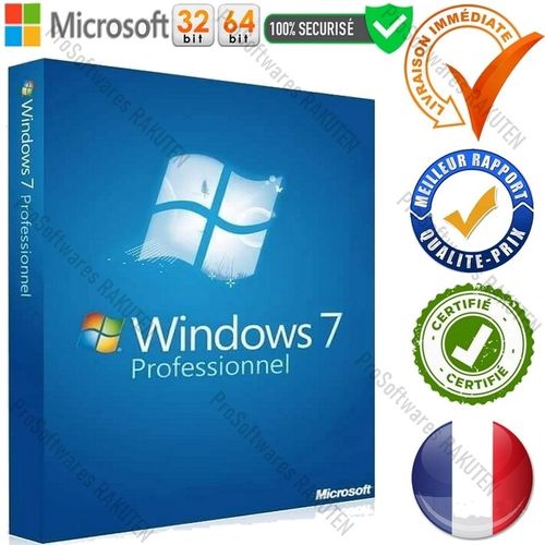 Windows 7 Pro + Clé Activation Authentique + Activation Permanente En Ligne + Support Et S.A.V 24/7