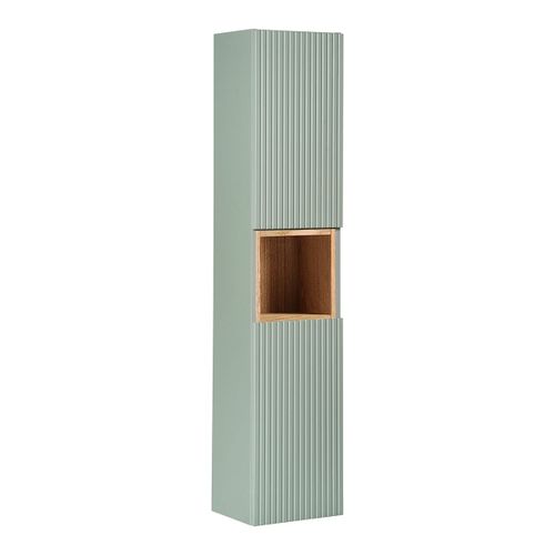 Colonne Murale 2 Portes 1 Niche Stratifiés Naturel Vert