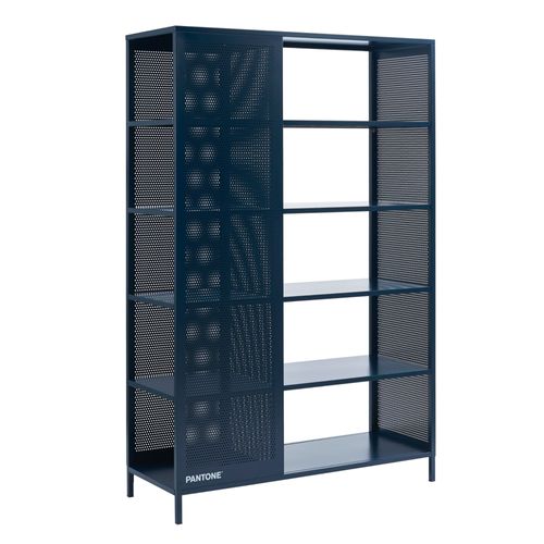 Bibliothèque Métal Bleu Nuit H180cm