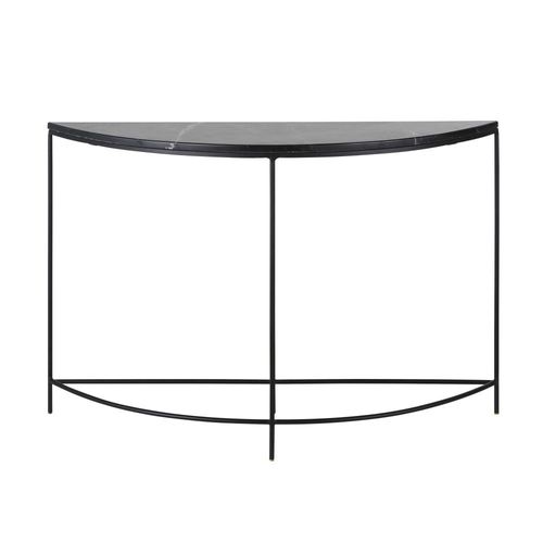 Console En Métal Et Marbre Noir